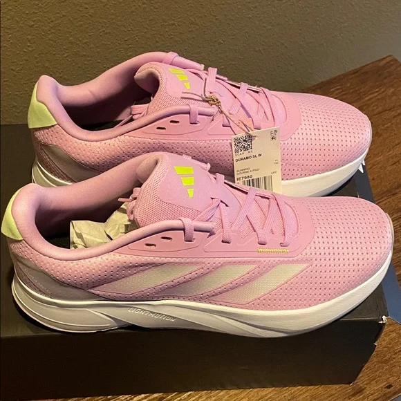 Adidas Pink Duramo Sneakers with White and Green Accents - Picture 4 of 5